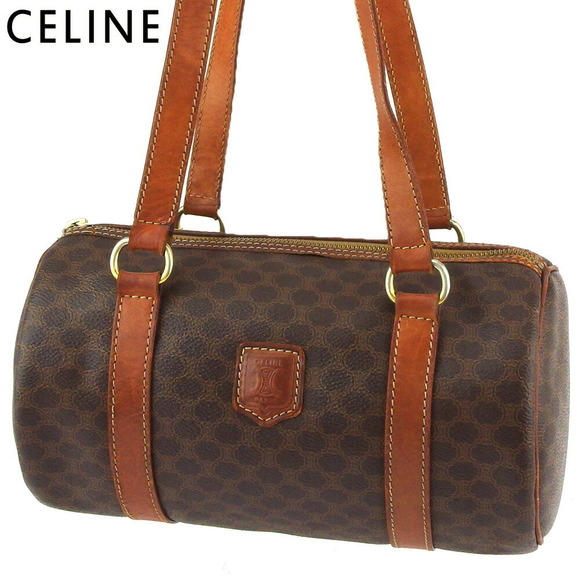 Celine leather Boston Shoulder beige brown Bag macadam - Picture 1 of 6